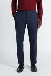 PANTALONE DA ABITO A QUADRI BLEU